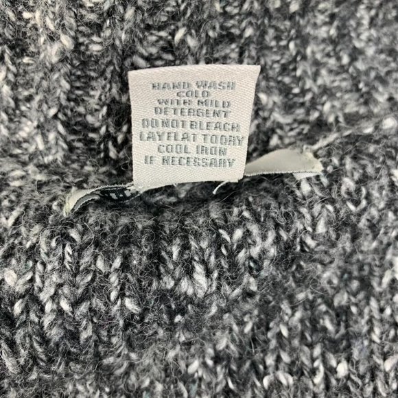 Kikit Marled Open Front Cardigan Sweater Black White Grey Embossed Sleeve M - Picture 9 of 9